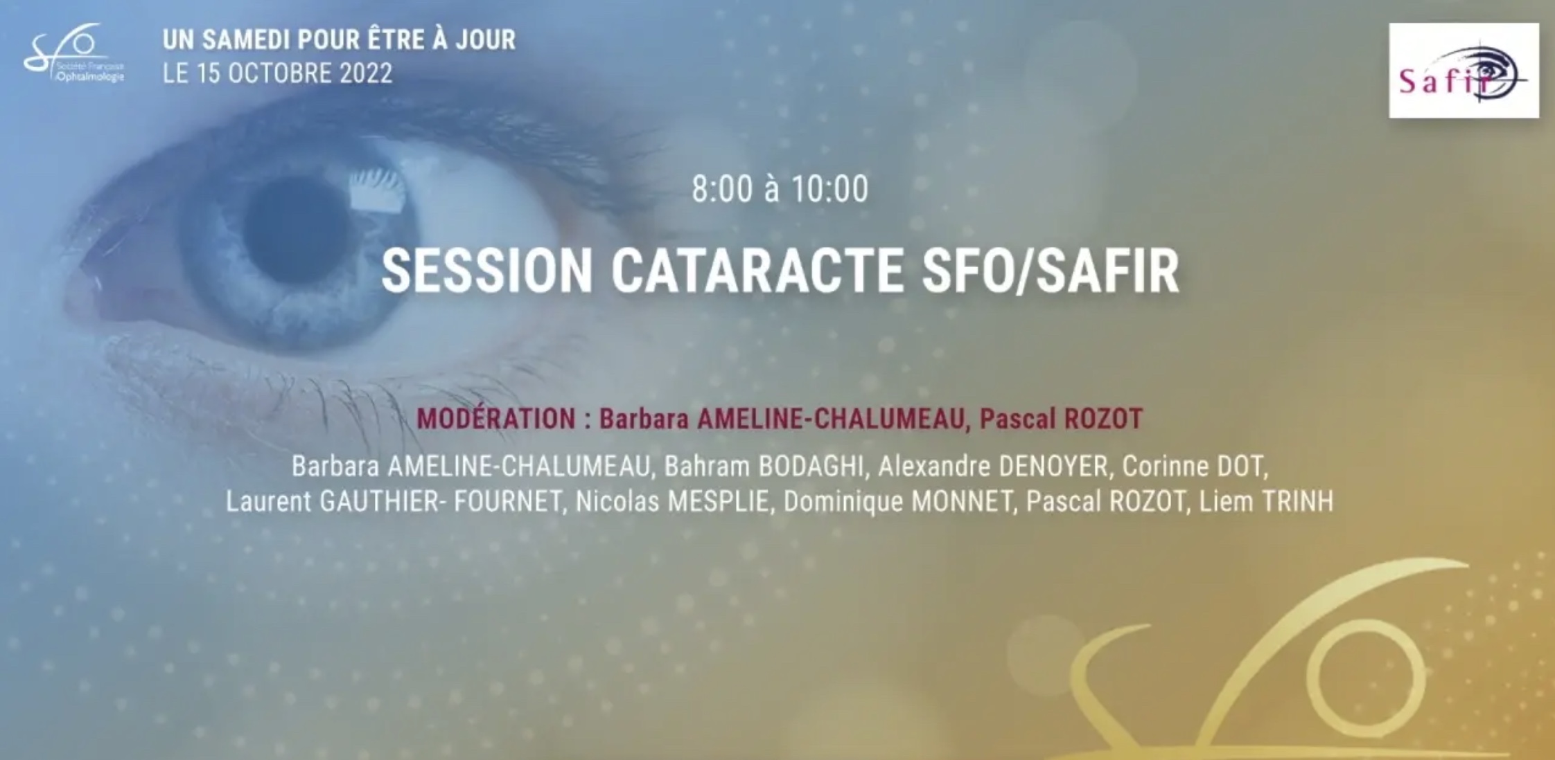 Session cataracte SFO SAFIR Paris