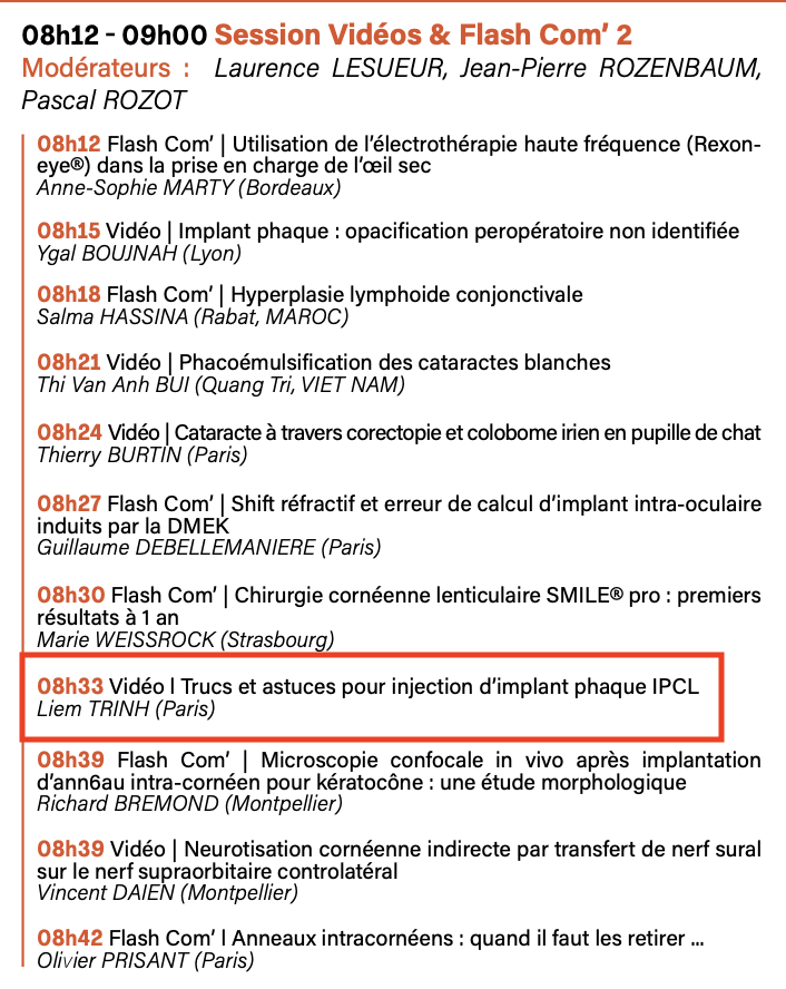 Implant phaque ICL IPCL Paris