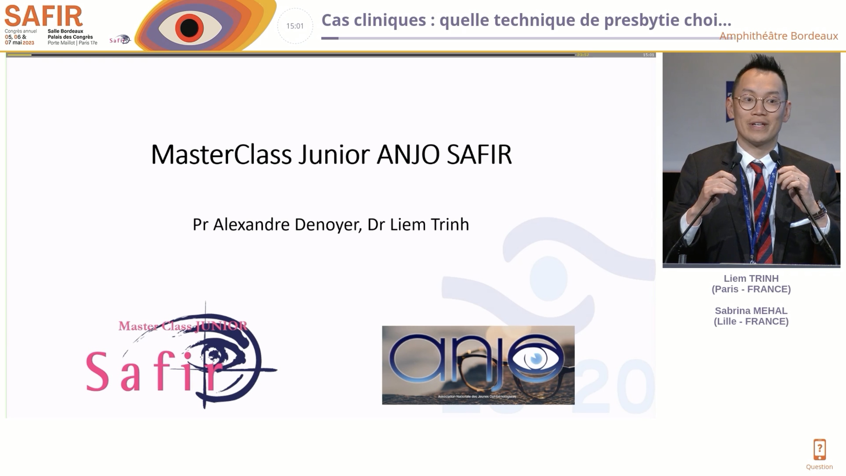 Master Class Chirurgie laser myopie Paris