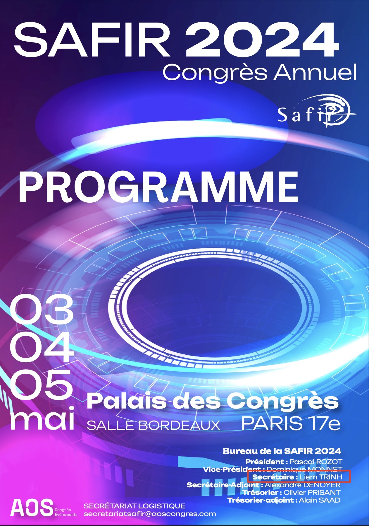 congrès de la SAFIR 2024