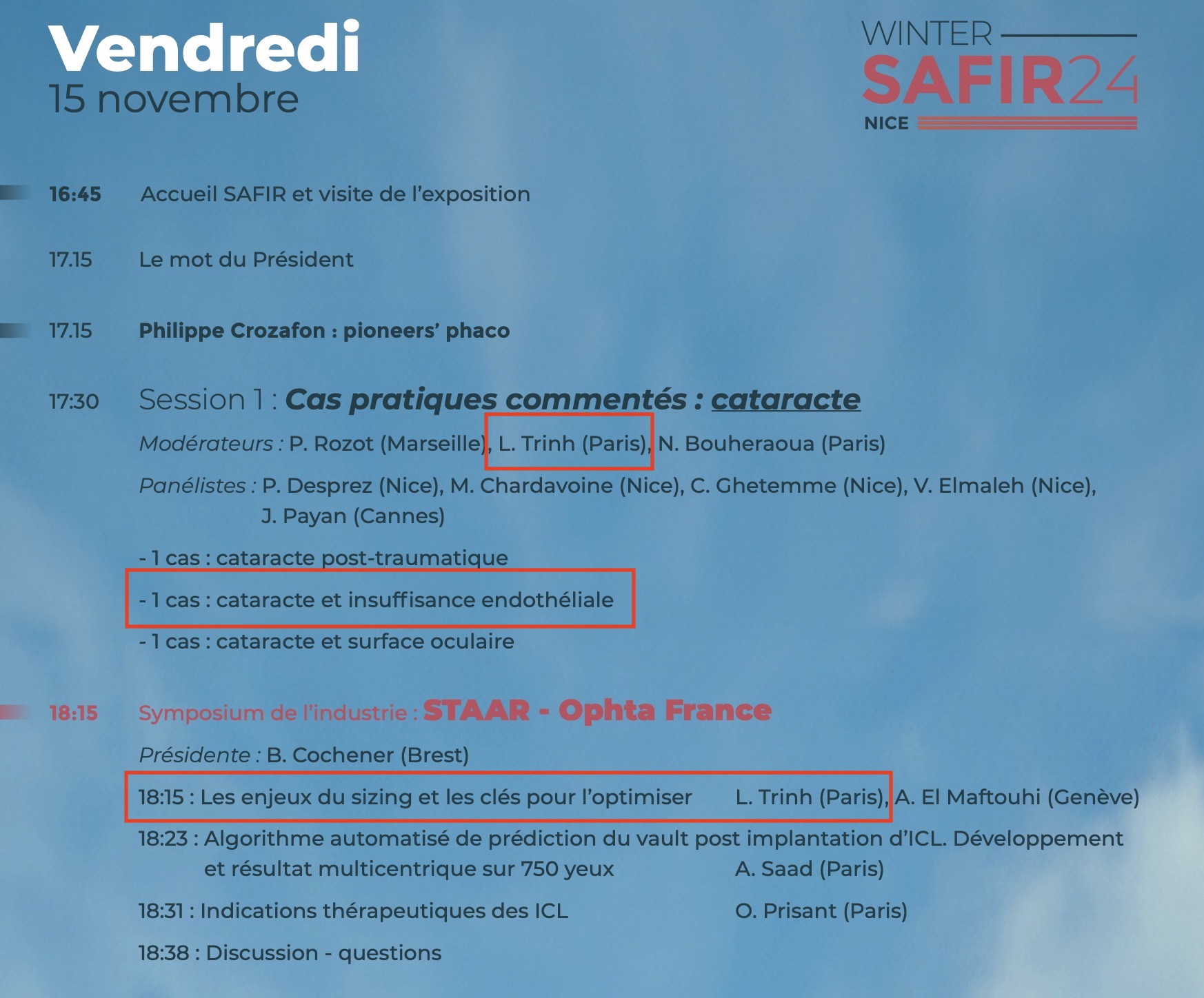 Dr Trinh chirurgie réfractive Paris implant phaque