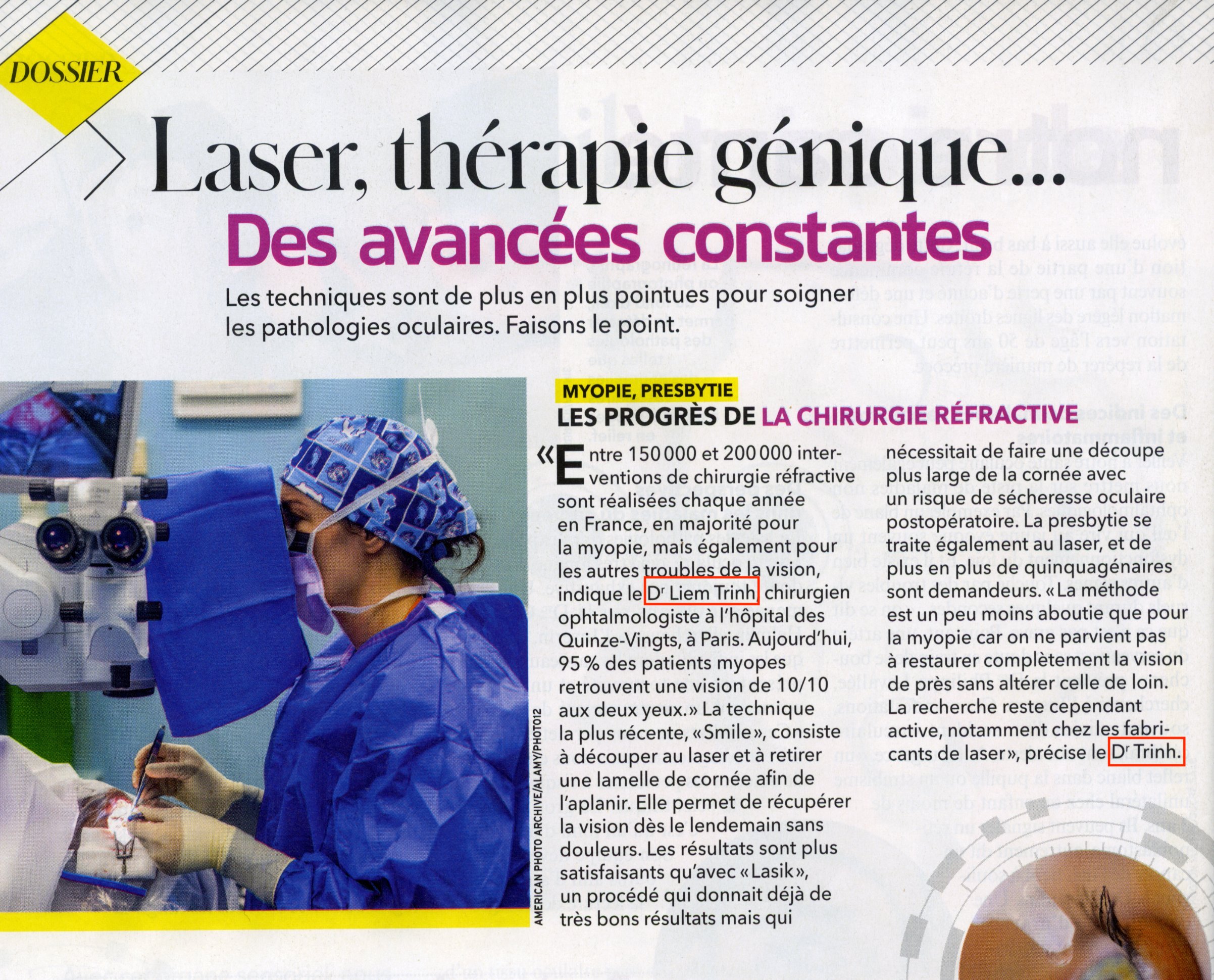 Dr Liem Trinh SMILE KLEX Chirurgie réfractive