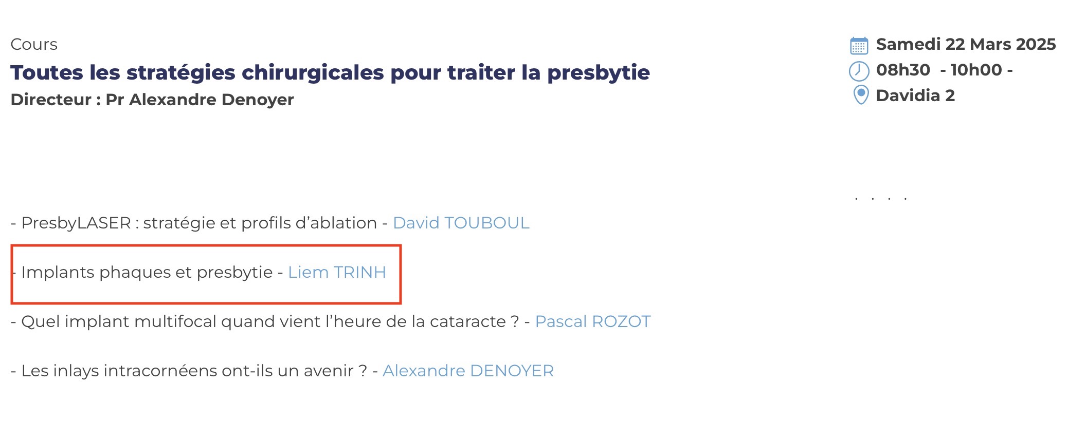 implant phaque ICL presbytie EVO VIVA