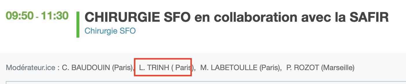 Chirurgie en direct de la SFO